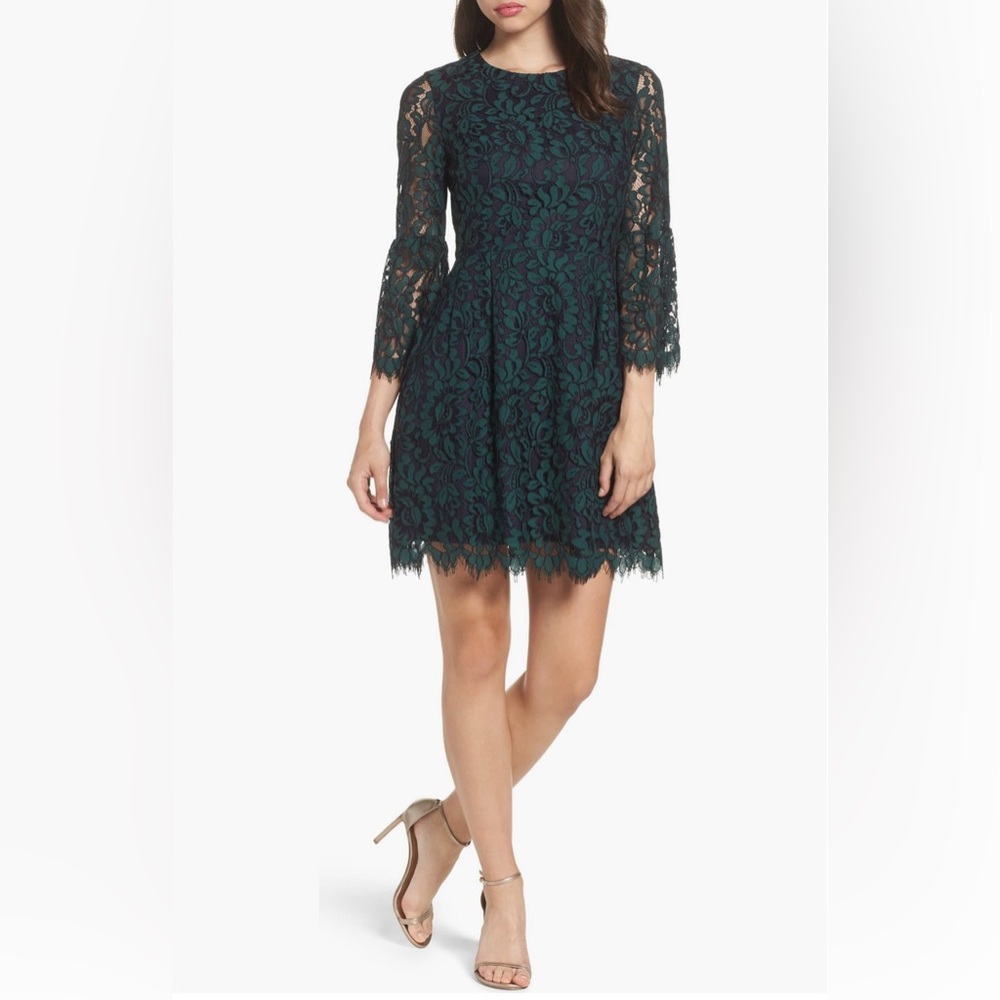 Eliza J - Mini Lace Fit & Flare Dress - Size 12